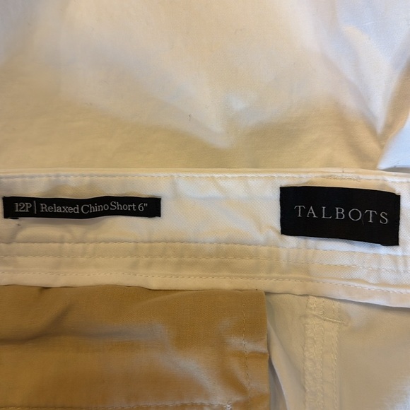 Talbots Relaxed Chino Short 6” White Stretch Women’s 12P - Picture 5 of 6